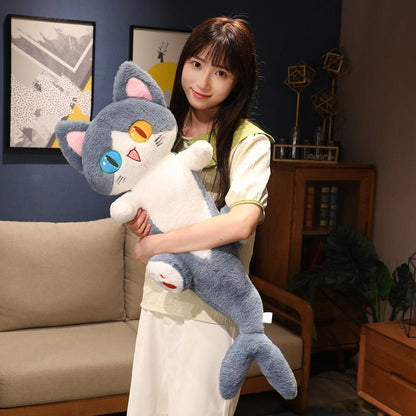 'When cat become a shark' giant cat plush