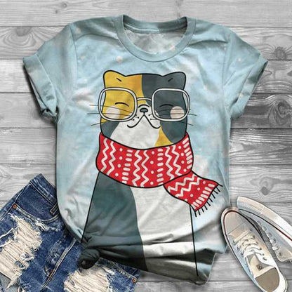 3d cat lady shirt
