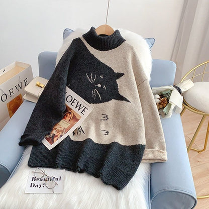 yin yang cat mom sweatshirt with cute cats design