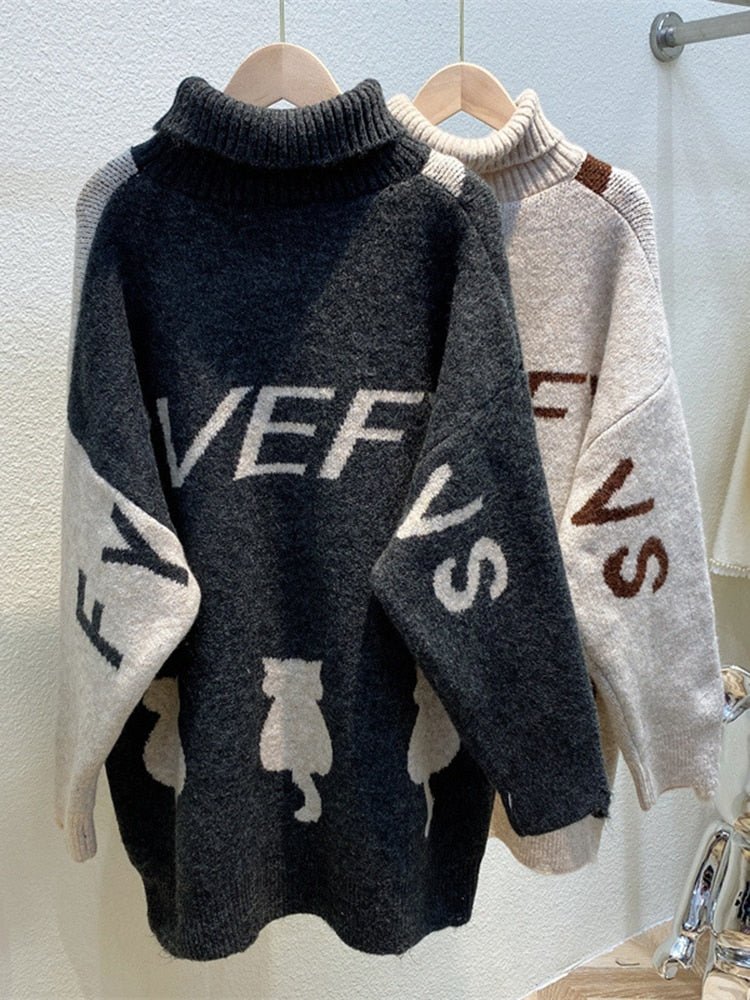 2 cat sweater for woman with cute cat design