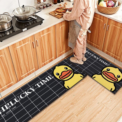 Yummy Fish' adorable cartoon cats carpet rug for kitchen